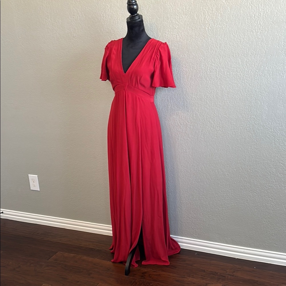 Elegant Red Maxi Dress